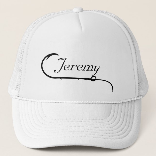 Fisherman Fishermen Fishing Hook For Him Trucker Hat (Front)