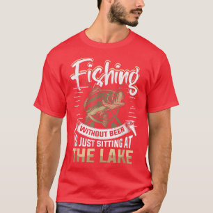 Fisherman Fishing & Beer Rod Fisher T-Shirt