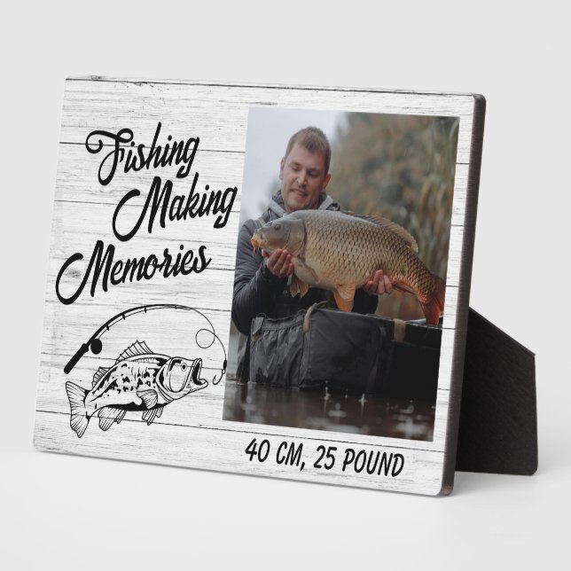  Fisherman Fishing Memories Father’s Day Fishing Plaque (Side)