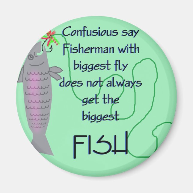 Fisherman Fly Joke Magnet (Front)