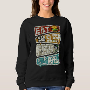 Fisherman Funny Fishing Eat Sleep Fish Repeat Angl Sweatshirt