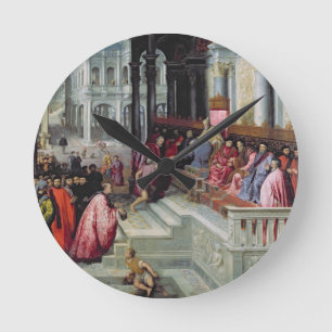 Fisherman Giving the Ring to the Doge of Venice Round Clock
