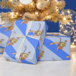 Fisherman glossy wrapping paper