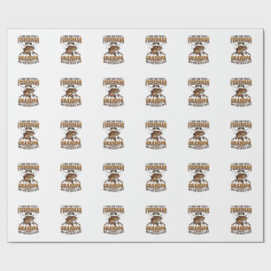 Fisherman Grandpa Vintage Engraving Fishing Shirt_ Wrapping Paper