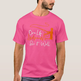 Fisherman Heartbeat Fishing Lovers Design  T-Shirt