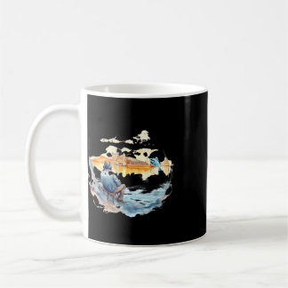 Fisherman In European Town Relaxing Fishing Art Gr Coffee Mug