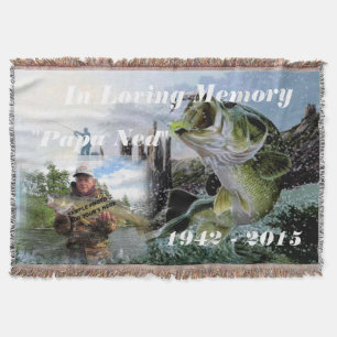 Fisherman In Loving Memory Memorial Blanket Throw
