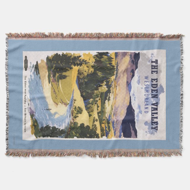 Fisherman in the Eden Valley Throw Blanket (Front)