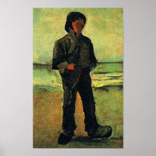 Fisherman on the Beach, Vincent van Gogh Poster