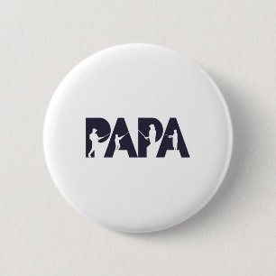 Fisherman Papa Funny Fisher Dad Fishing Father Gif 2 Inch Round Button