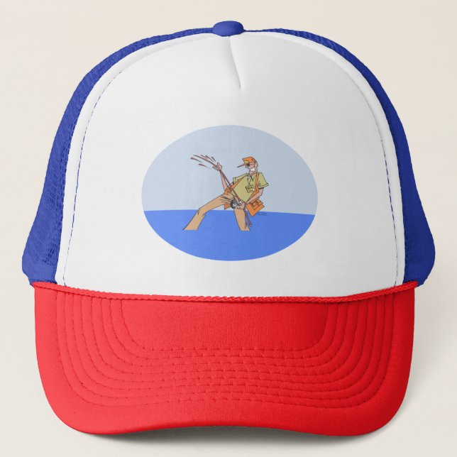 Fisherman partriotic trucker hat (Front)
