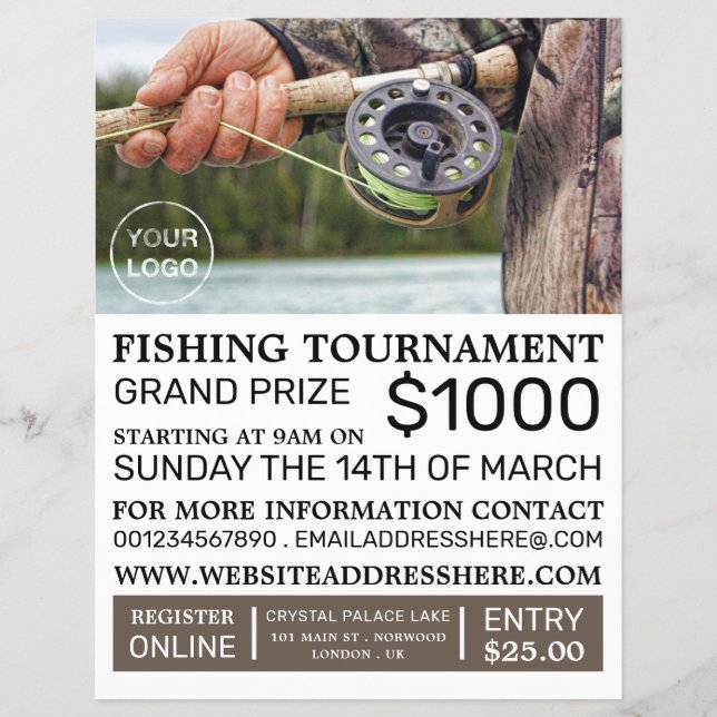 Fisherman Portrait, Fishing Tournament Event Flyer (Front)