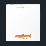 Fisherman Rainbow Trout Stationery Notepad<br><div class="desc">Artistic painted rainbow trout.</div>