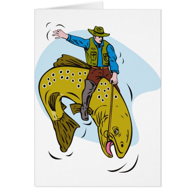fisherman riding trout (Front)