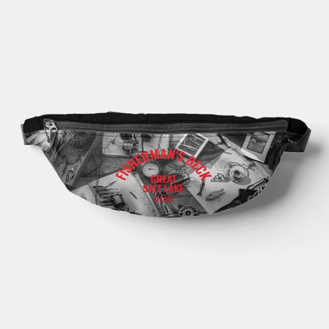 Fisherman’s Deck Black and White Fanny Pack (Lay Down)