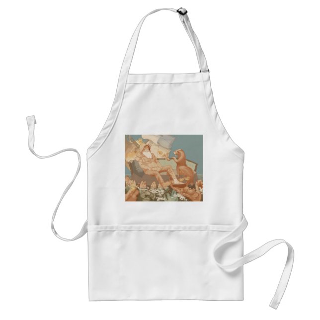 Fisherman sinking ship open sea art standard apron (Front)