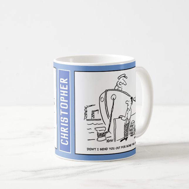 Fisherman Skipper & Boat Crew Member Funny Coffee Mug (Front Right)