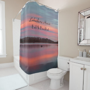 Fisherman Sunset Personalized Lake Shower Curtain
