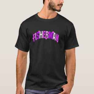 Fisherman With Heart Pink Love Theme T-Shirt