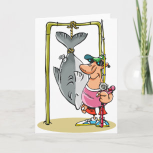 Fisherman With His Catch Greeting Cards