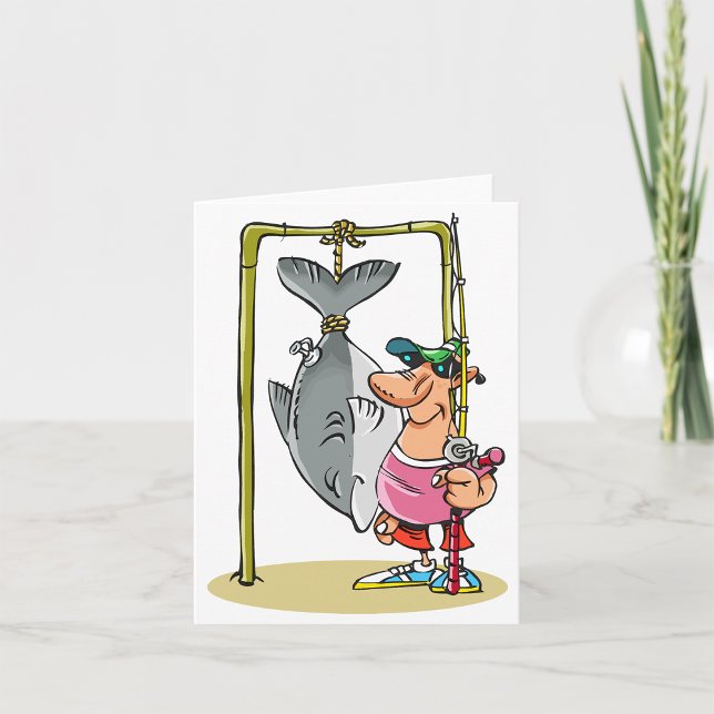 Fisherman With His Catch Note Cards (Creator Uploaded)