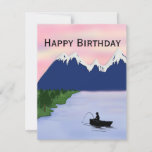 Fisherman's Birthday Card for Men<br><div class="desc">This is the perfect card for a man who loves to fish! There's a fisherman in a boat on a serene lake doing what he loves- FISHING! This card will be great for any guy- husband, boyfriend or just a guy that's a friend. Inside there's a pun on fishing that...</div>