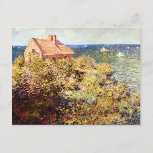 Fisherman's Cottage on a Cliff by Claude Monet Postcard
