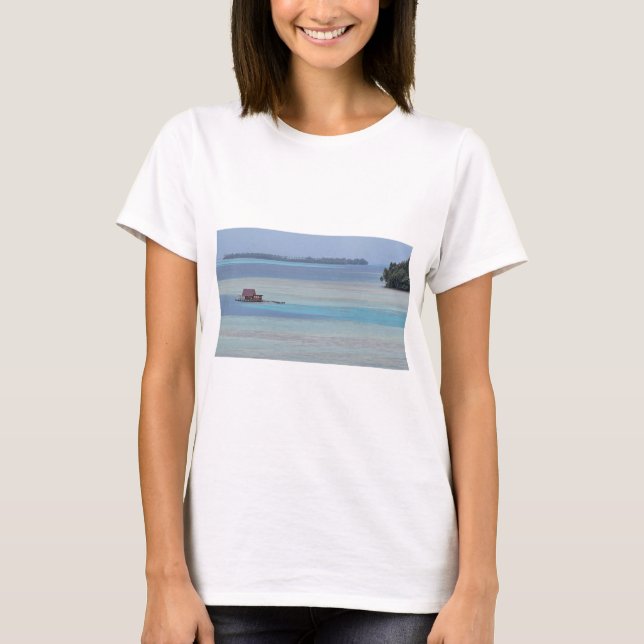 Fisherman's cottage on gorgeous Raiatea T-Shirt (Front)