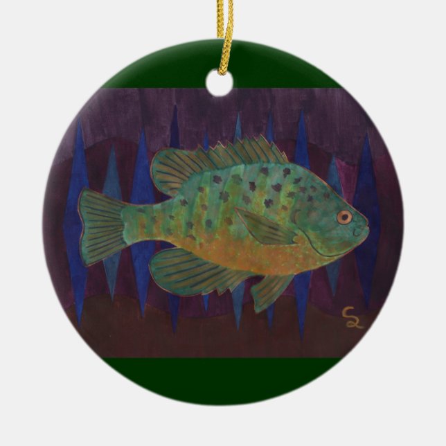 Fisherman's Delight Ceramic Ornament (Front)