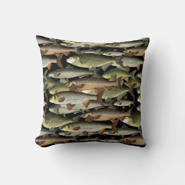 Fisherman's Fantasy Throw Pillow (Front)