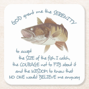 Fisherman's Prayer Square Paper Coaster
