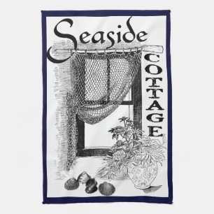 fishermans seaside cottage window kitchen towel