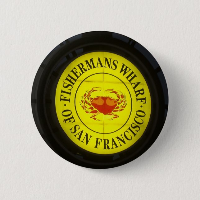 fisherman's Wharf of San Francisco 2 Inch Round Button (Front)