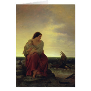 Fisherman's Wife Mourning on the Beach