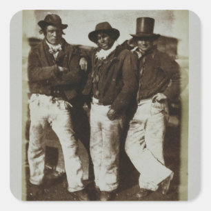 Fishermen Ashore, c.1843-47 (salt paper print from Square Sticker
