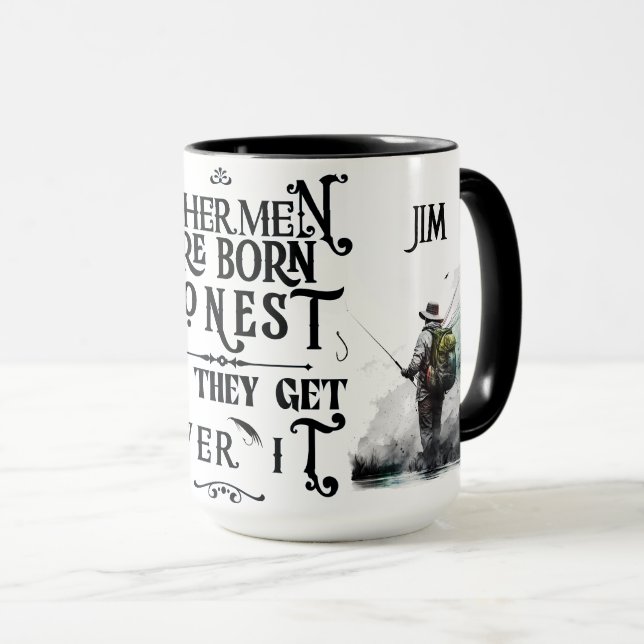 "Fishermen..." Customizable Mug (Front Right)