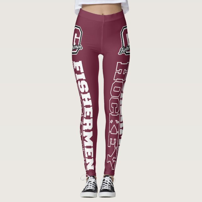 Fishermen Girls Hockey Leggings (Front)