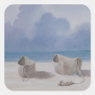 Fishermen's dugout Kilifi 2012 Square Sticker