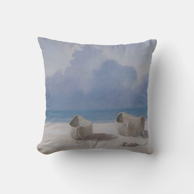 Fishermen's dugout Kilifi 2012 Throw Pillow (Front)