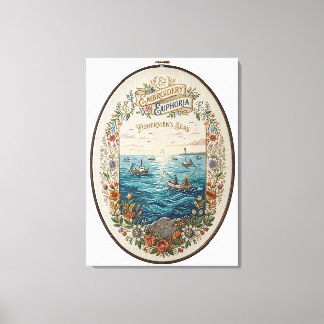 Fishermen's Seas Canvas Print (Front)