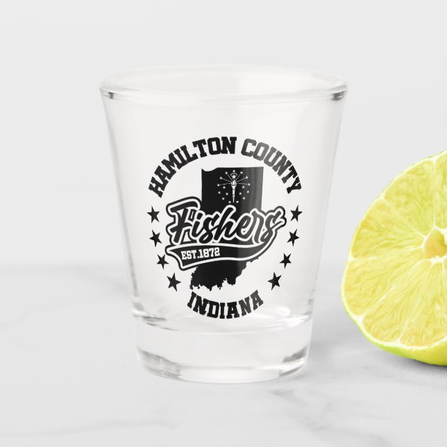 Fishers,Indiana Shot Glass (Front)