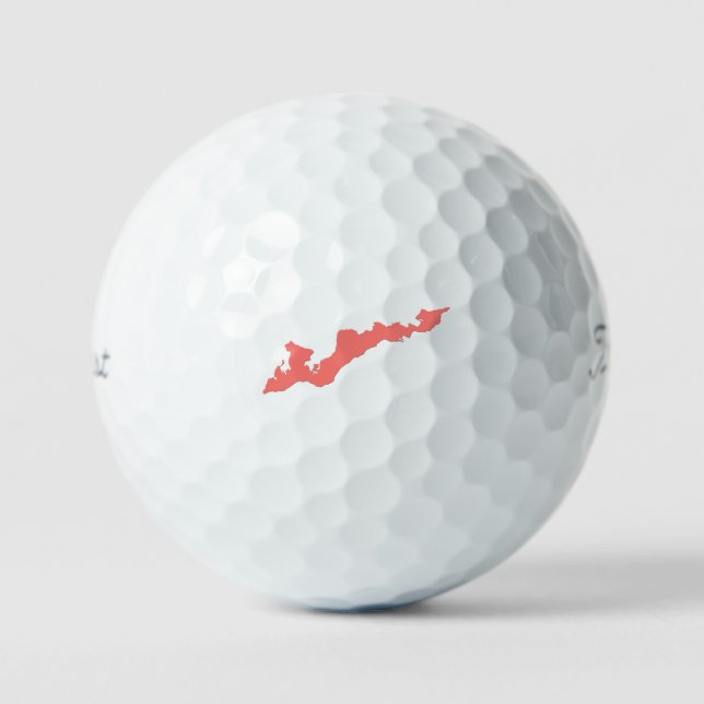 Fishers Island Classic Logo Golf Balls - Pink (Front)