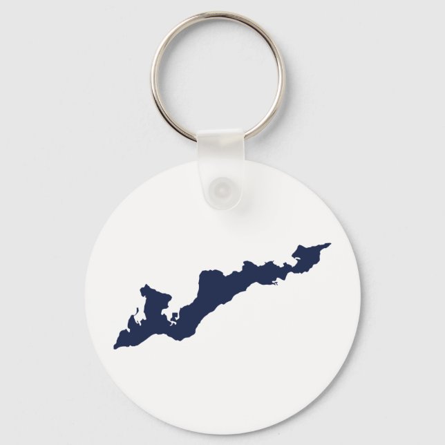 Fishers Island Keychain – Blue (Front)