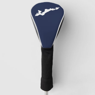 Fishers Island Logo Golf Club Cover – Navy/White
