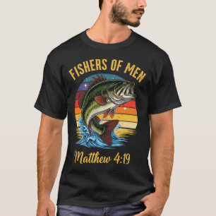 Fishers of Men Matthew 4-19 Bible Christian Fishin T-Shirt