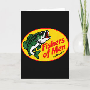 Fishers Of Men Matthew 4_19 Christian Fishing Bibl Card