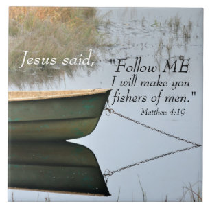 Fishers of Men Scripture Ceramic Tile