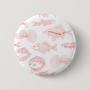 Fishes 2 Inch Round Button