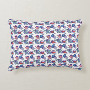 Fishes and eel. accent pillow