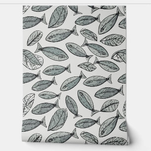Fishes and Leaves Wallpaper